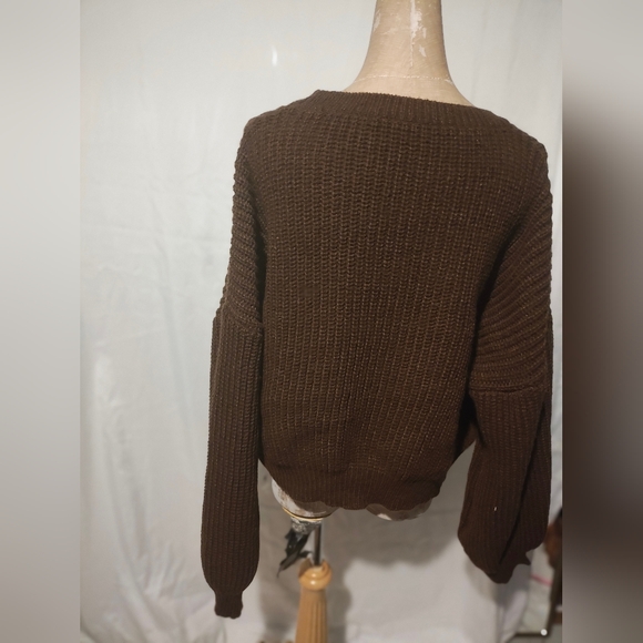 NWOT Shein brown knitted moth sweater - Picture 3 of 3